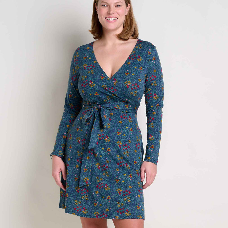 Toad & Co Cue Wrap Long Sleeve Dress