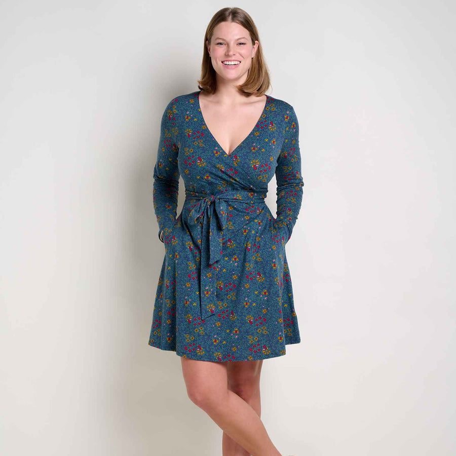 Toad & Co Cue Wrap Long Sleeve Dress