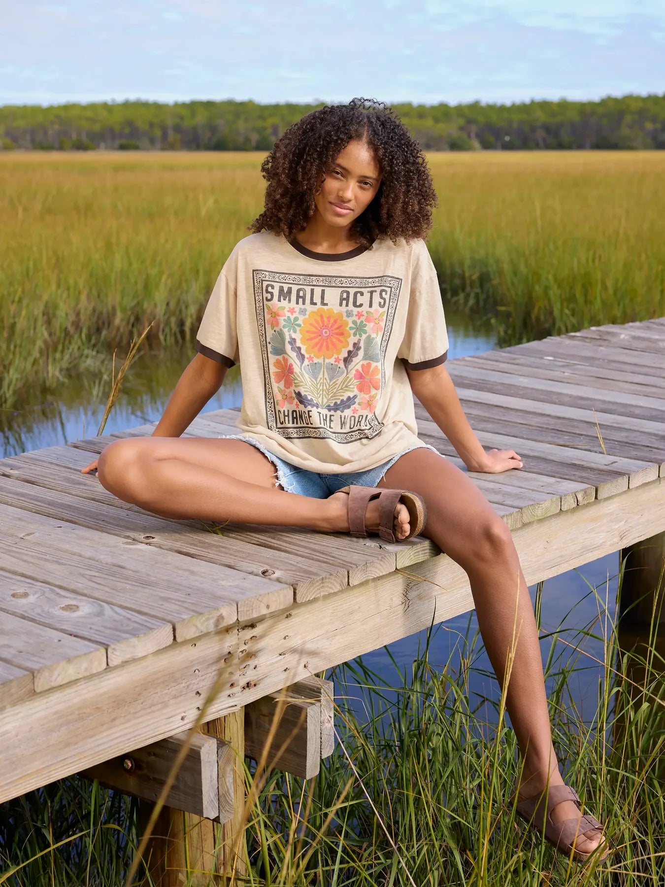 Ringer Oversized Tee Shirt