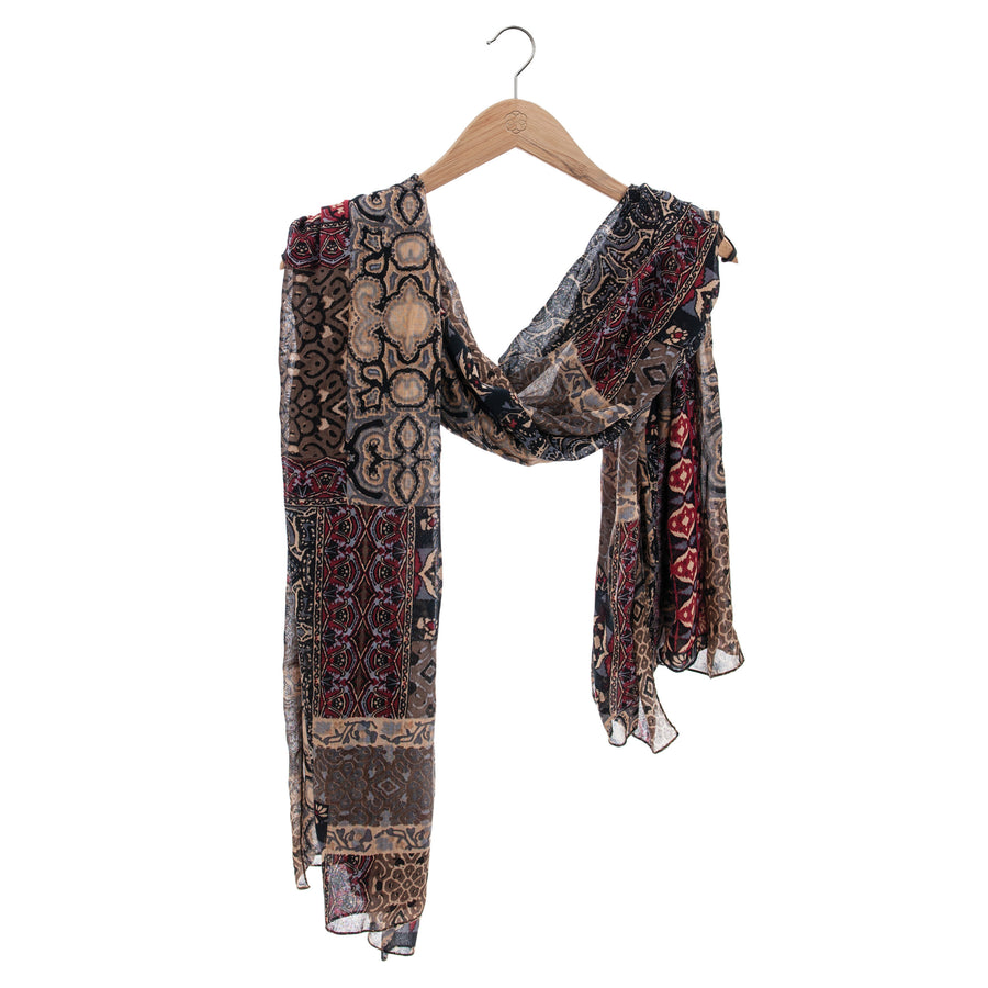 Patchwork Print Scarf