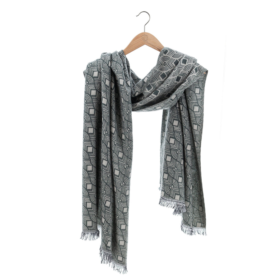 Art Deco Fringed Scarf