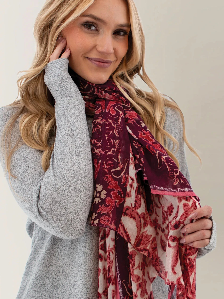 Aventura Winterfloral Border Scarf