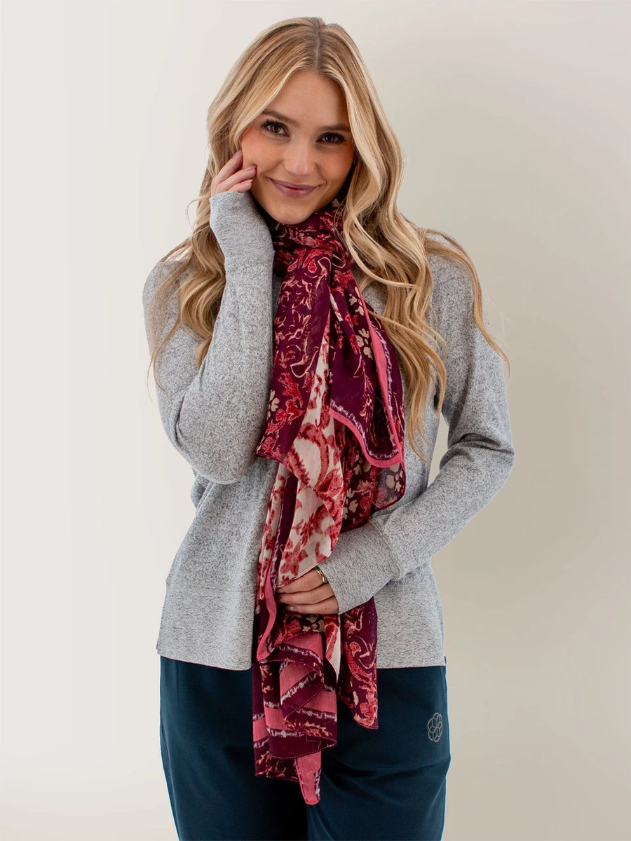 Aventura Winterfloral Border Scarf