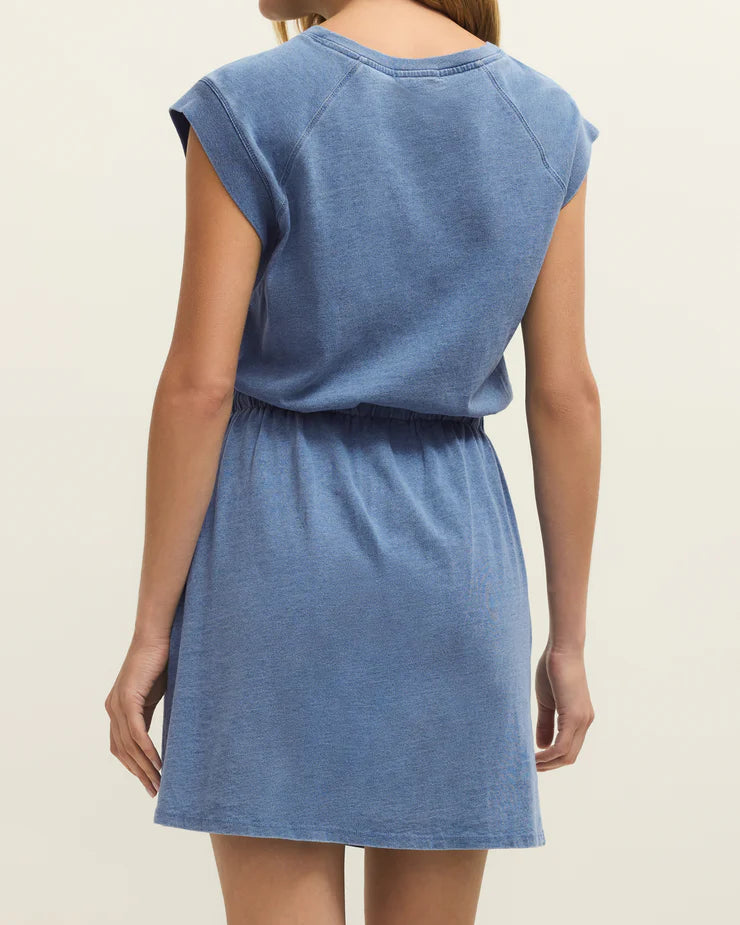 Kalani Jersey Denim Mini Dress