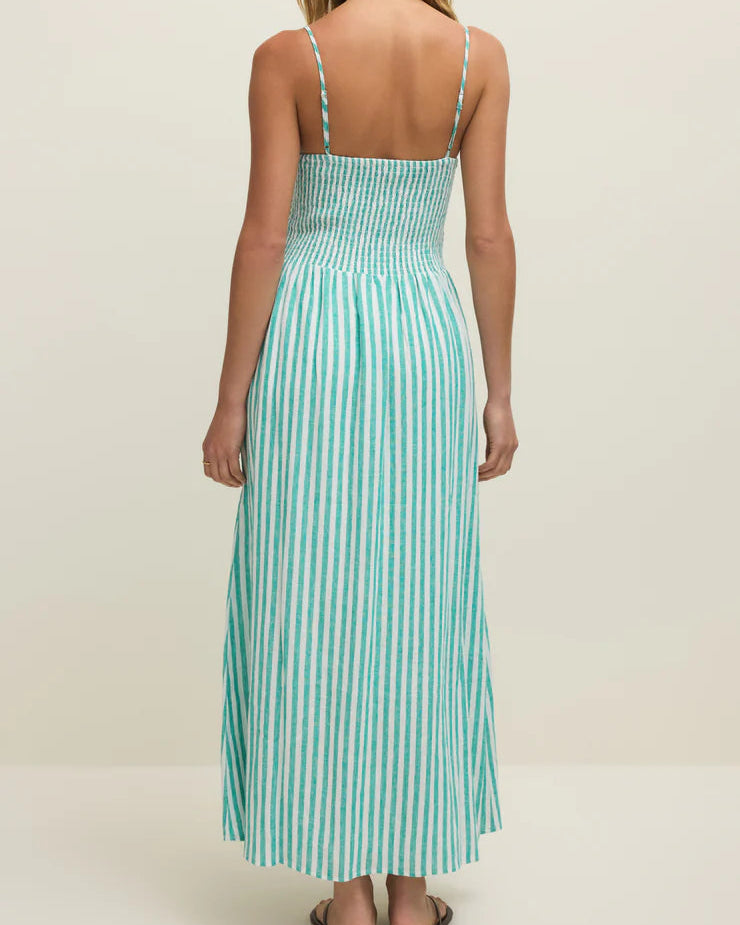 Bayside Stripe Linen Maxi Dress