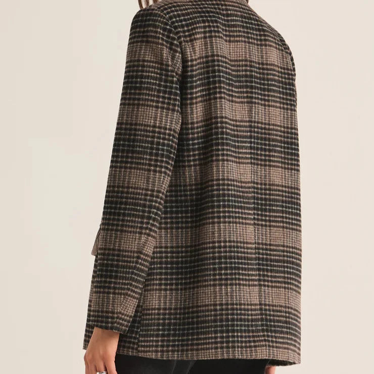 Z Supply Kingston Relaxed Plaid Blazer