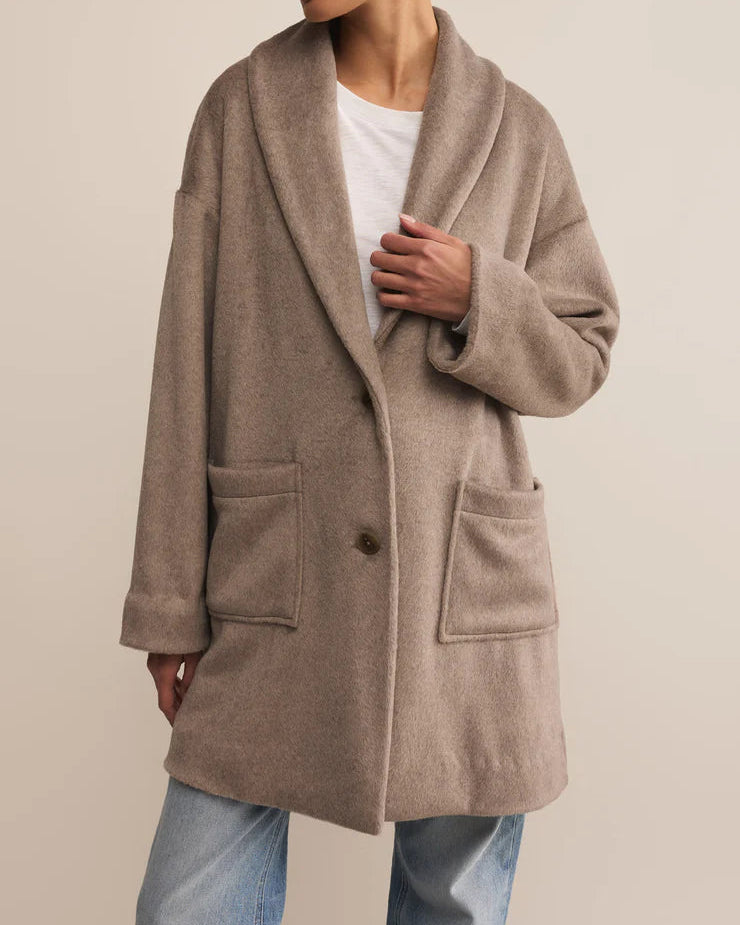 Lennon Oversized Heathered Coatigan