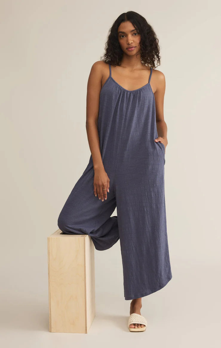 Z Supply Textured Flared Jumpsuit