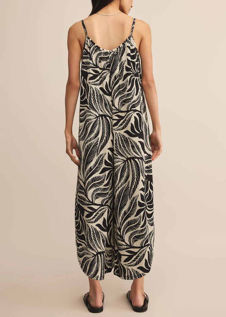 Flared Palm Jumpsuit