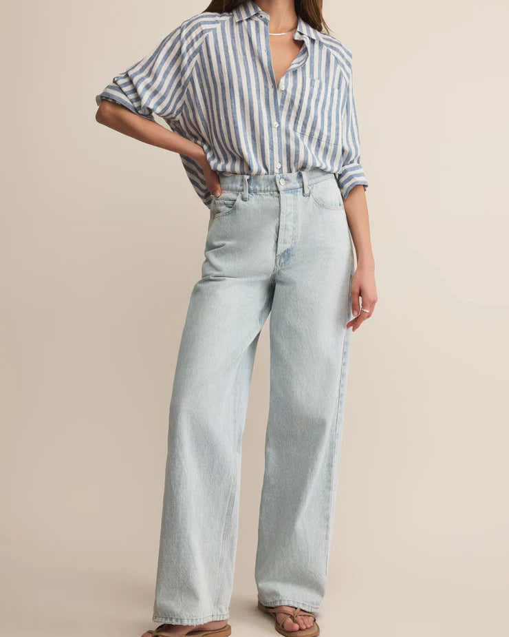 Perfect Linen Striped Top