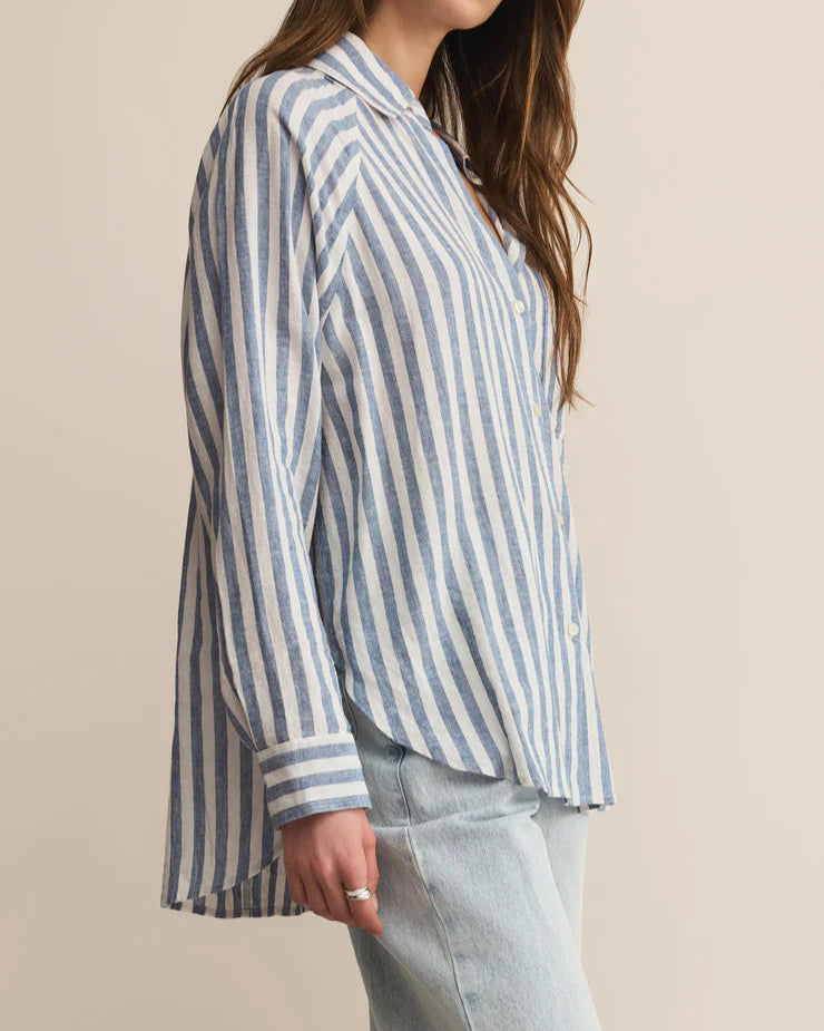 Perfect Linen Striped Top