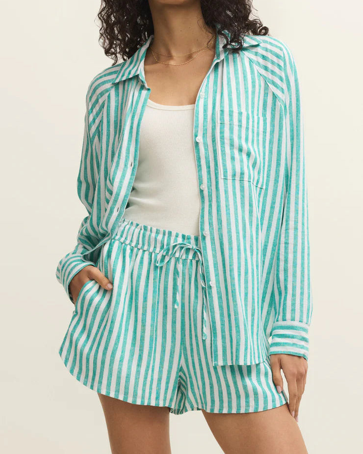 Z Supply The Perfect Linen Striped Top