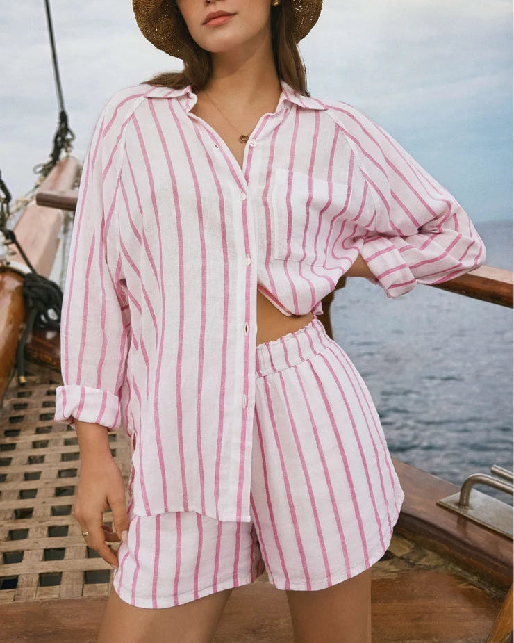 Z Supply The Perfect Linen Striped Top