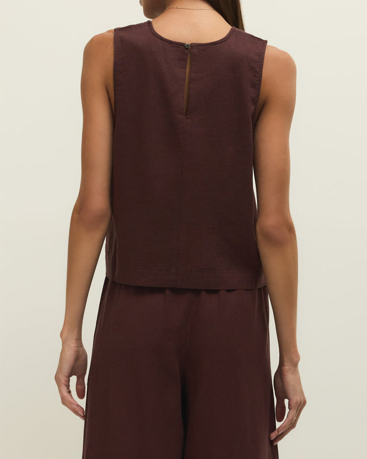 Sloane Linen Cropped Tank