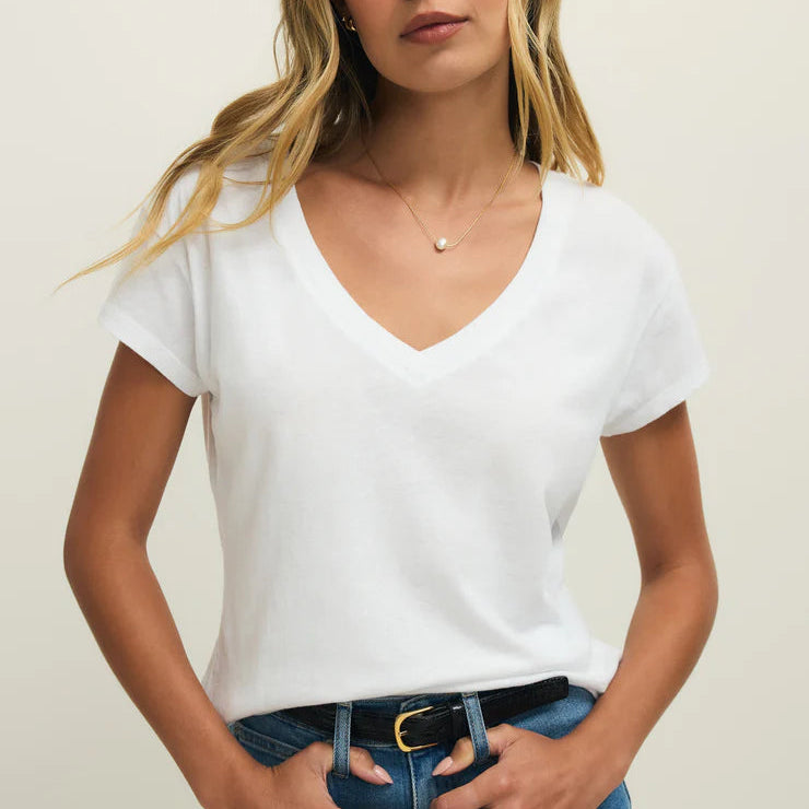 white tee
