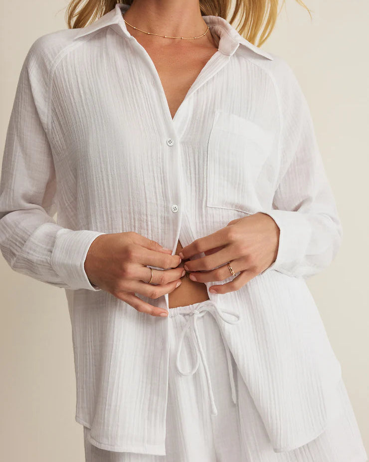 Z Supply The Perfect Airy Button Up Top