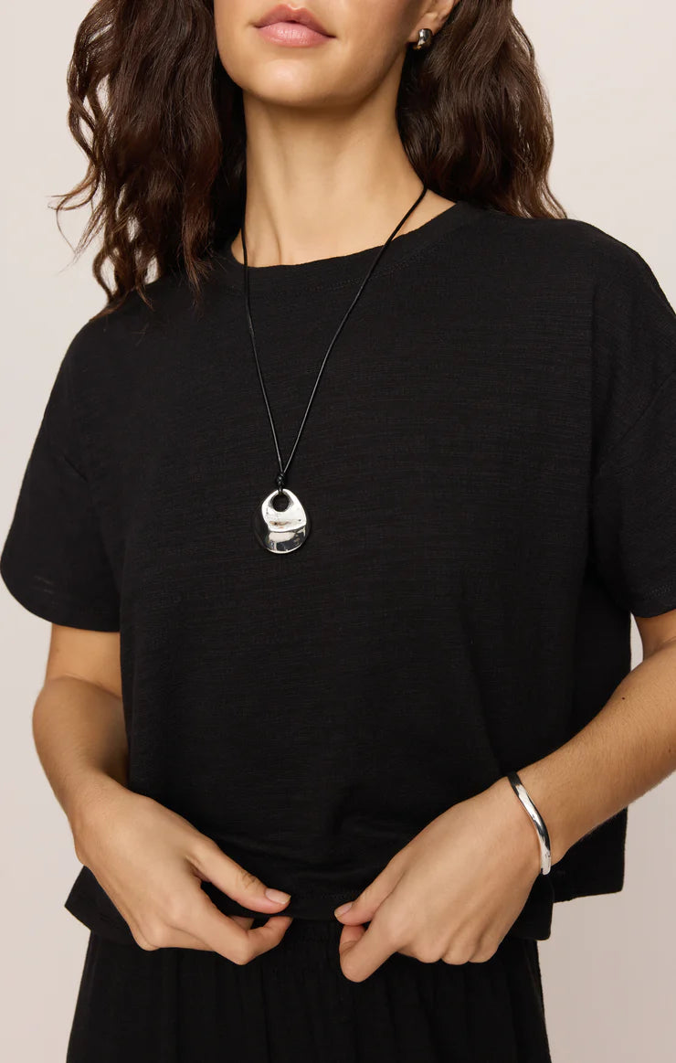 Z Supply Sway Textured Cropped Tee