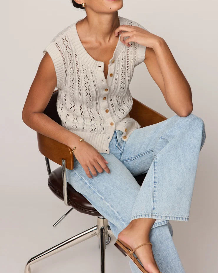 Z Supply Cabot Crochet Sweater Vest