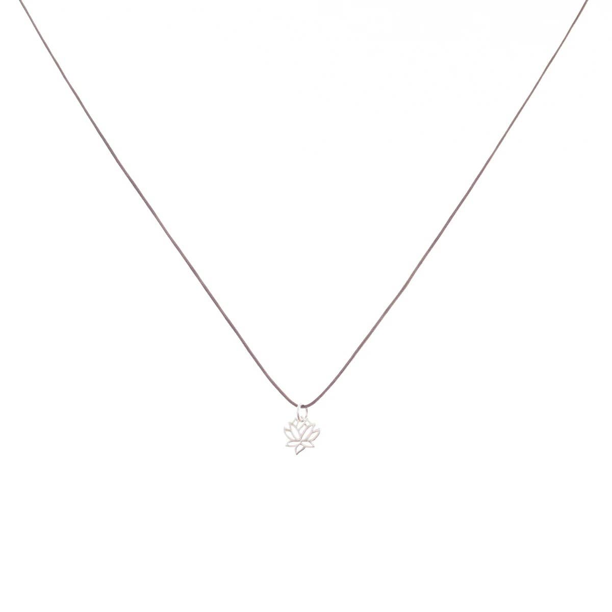 Bronwen Lotus Flower Tiny Charm Necklace