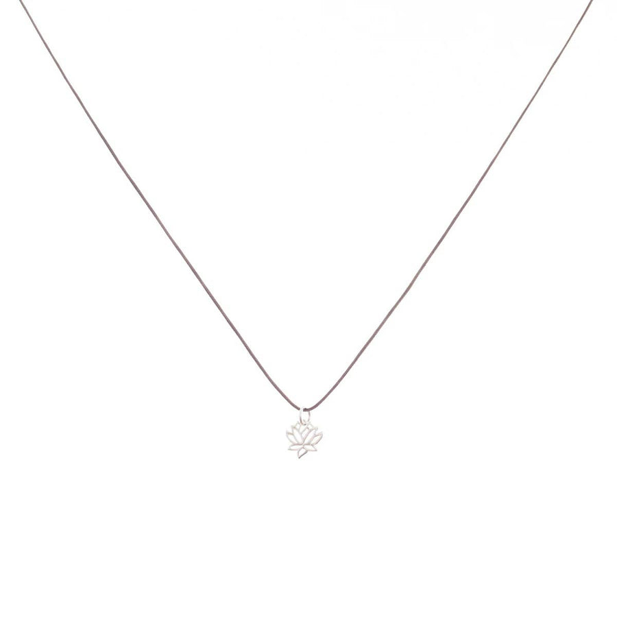 Bronwen Lotus Flower Tiny Charm Necklace