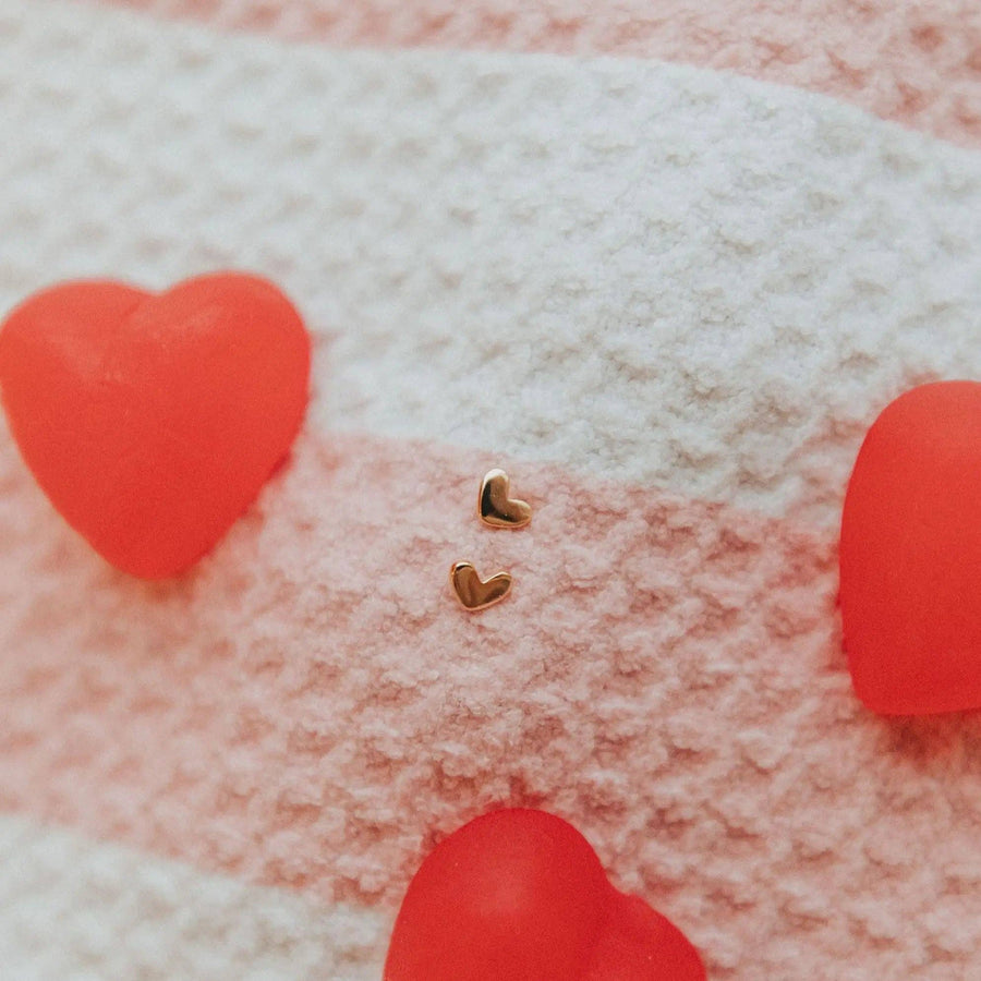 Mauve Jewelry Mini Heart Studs
