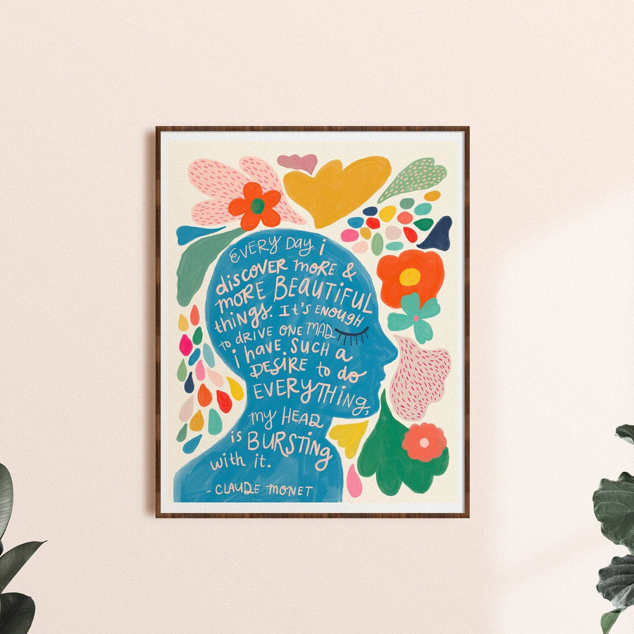 Dream Folk Studion Monet Quote Art Print