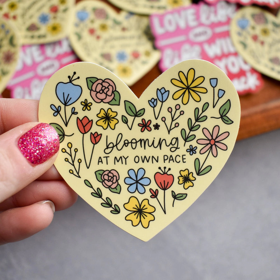 Blooming At My Own Pace Sticker