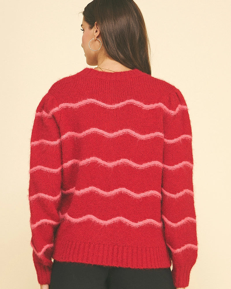 Striped Button Down Cardigan