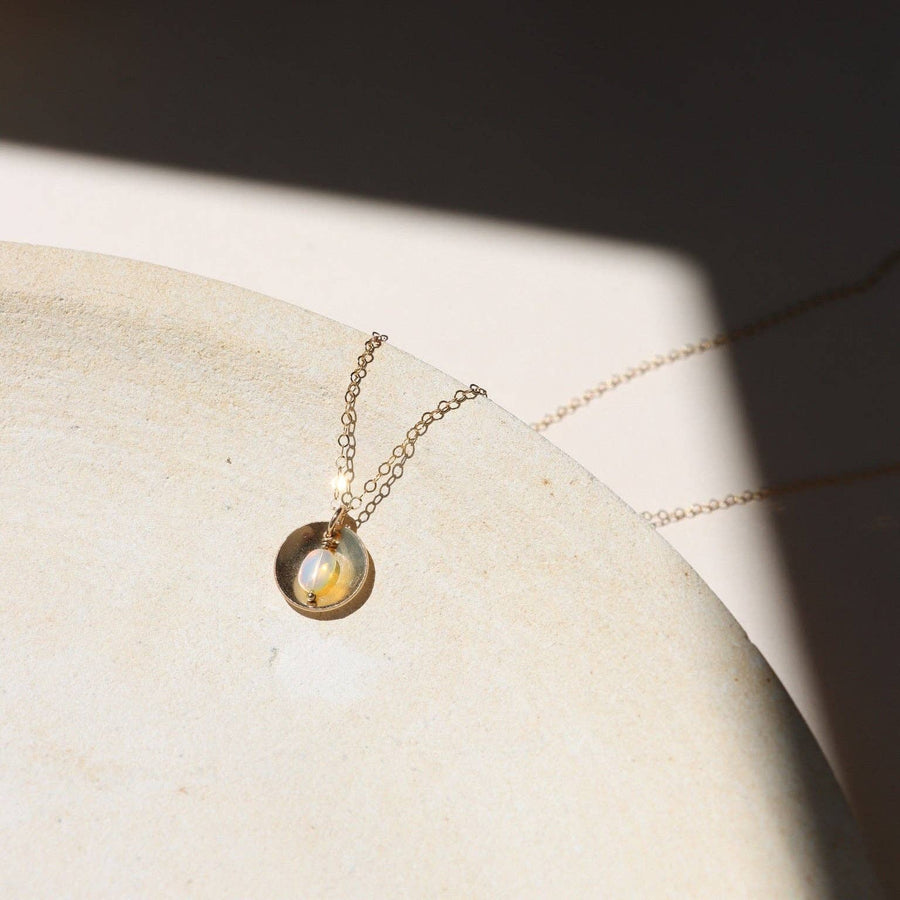 Token Cove Necklace with Opal Drop