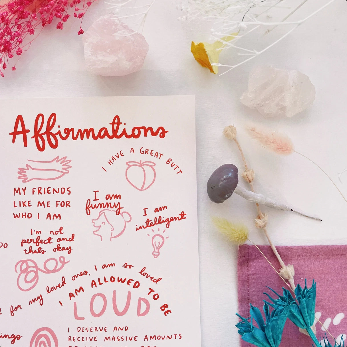 Daily Affirmations Art Print 8x10