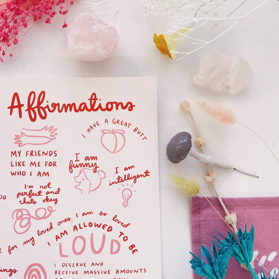 Daily Affirmations Art Print 8x10