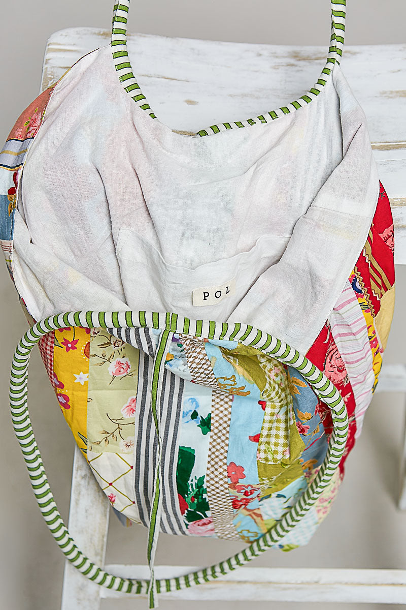 POL Boho Quilted Patchwork Shoulder Bag
