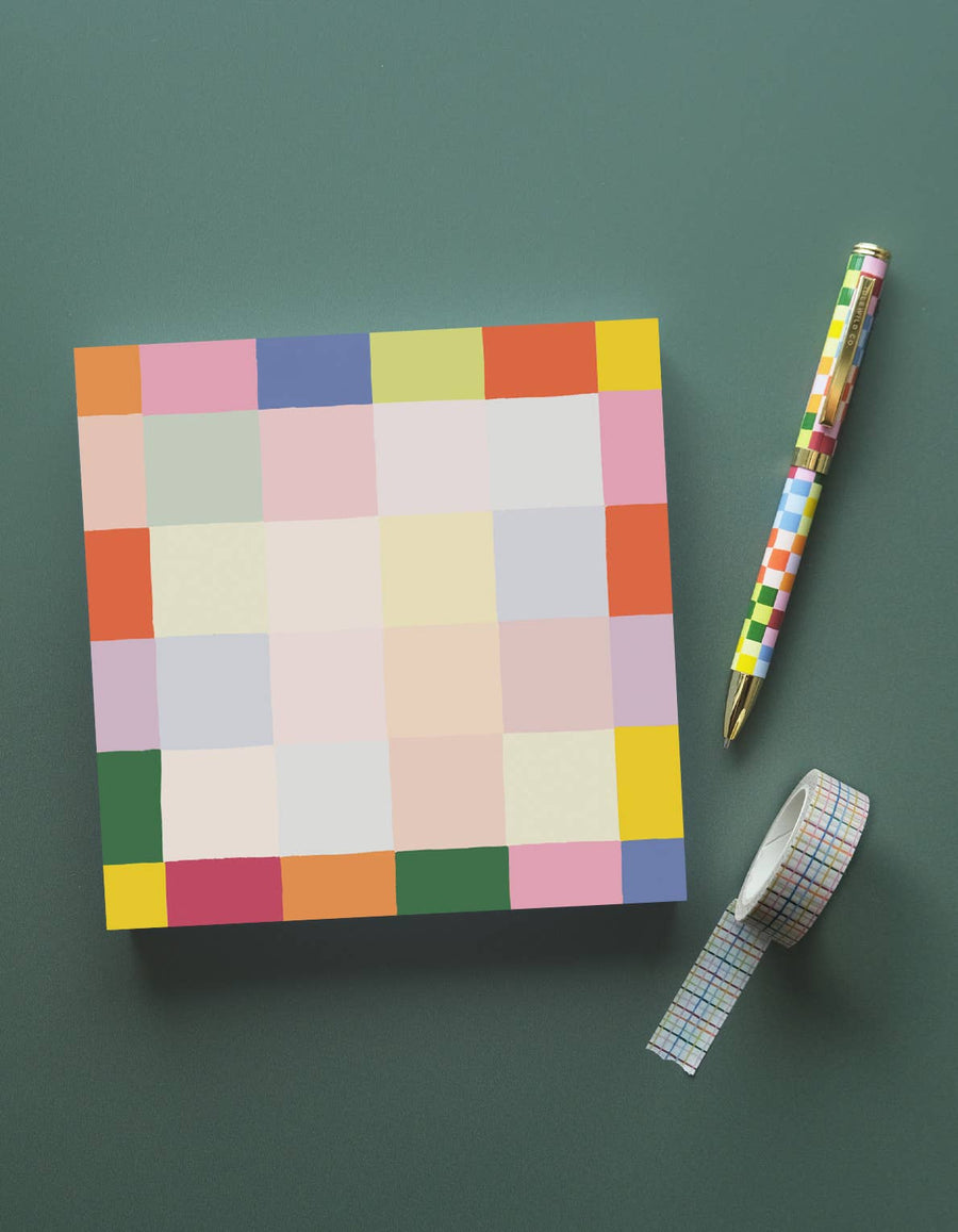 Idlewild 200-Sheet Jumbo Desk Pad | Rainbow Checks