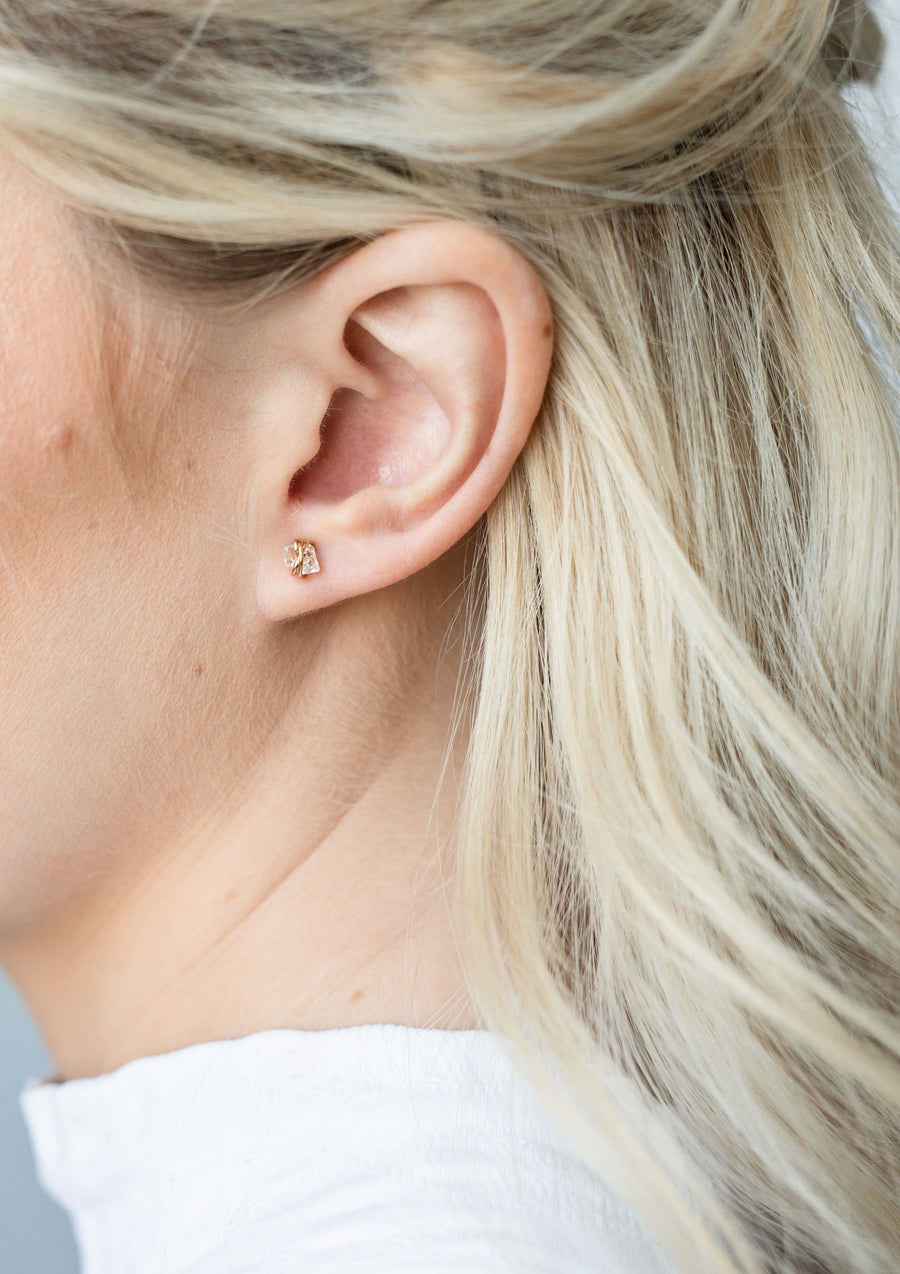 Hello Adorn Herkimer Diamond Studs