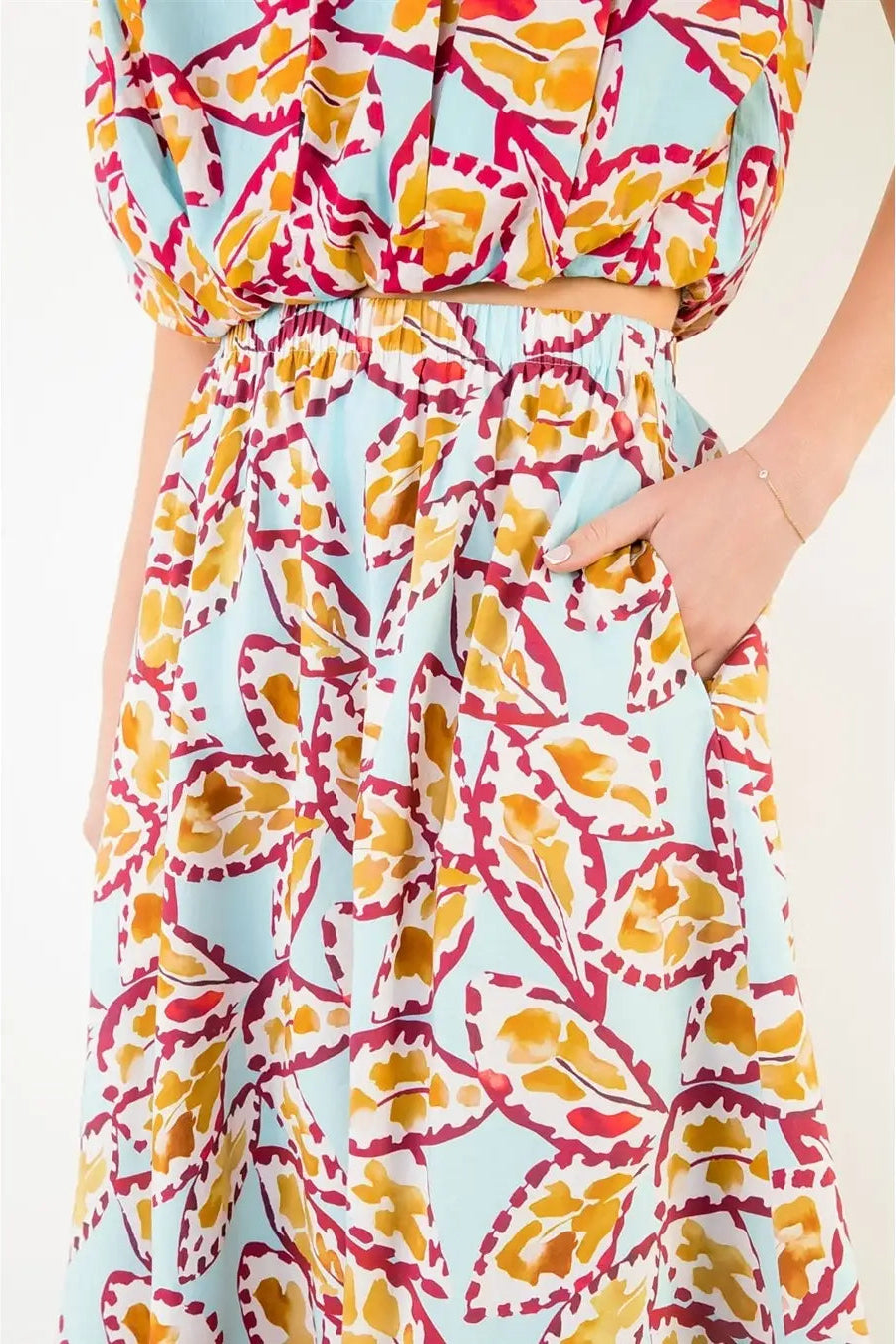 THML Pattern Long Skirt