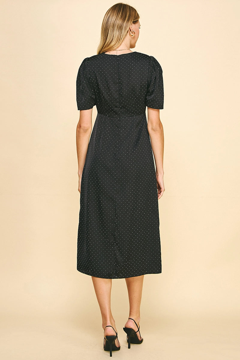 Rhinestone Knotted Maxi Dress