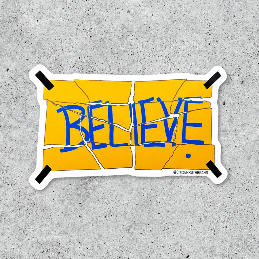 Ted Lasso Torn Believe Sign Vinyl Sticker