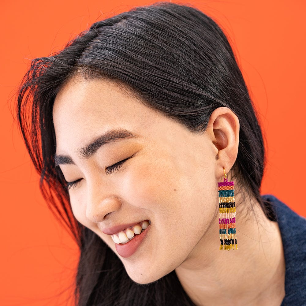 Ink+Alloy Billie Mixed Horizontal Stripes Earring