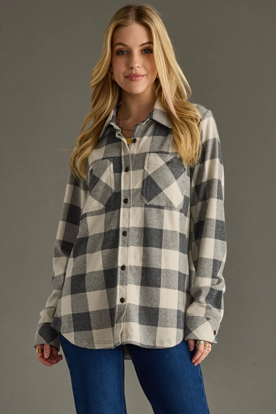 Super Soft Buffalo Check Button Down Shirt