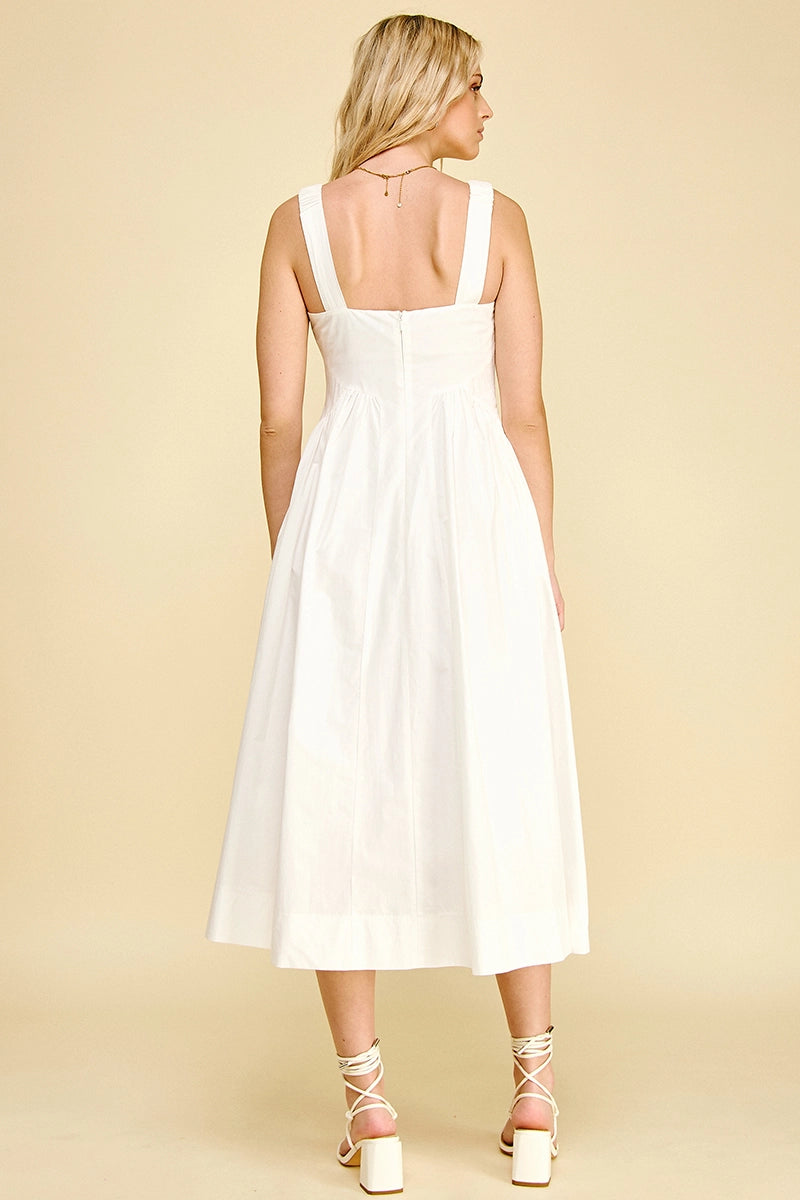 PINCH A-Line Poplin Midi Dress