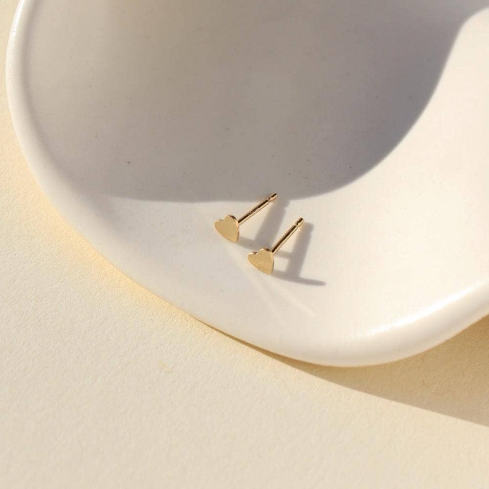 Token Tiny Heart Studs
