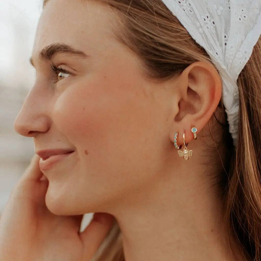 Mauve Jewelry Gaby Turquoise Hoops