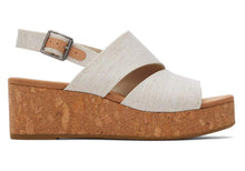 Load image into Gallery viewer, Toms Claudine Natural Wedge Sandal
