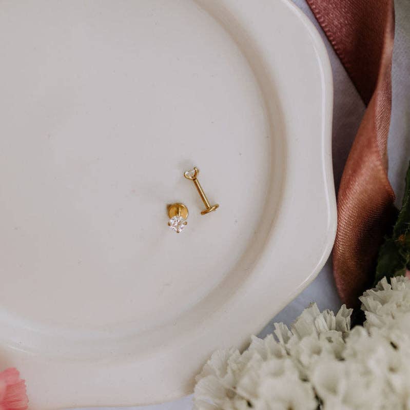 Mauve Jewelry Diamond Flat Back Studs