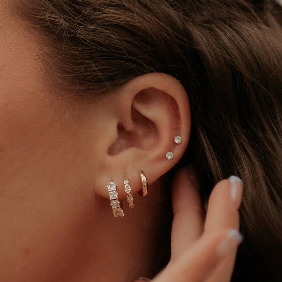Mauve Jewelry Diamond Flat Back Studs