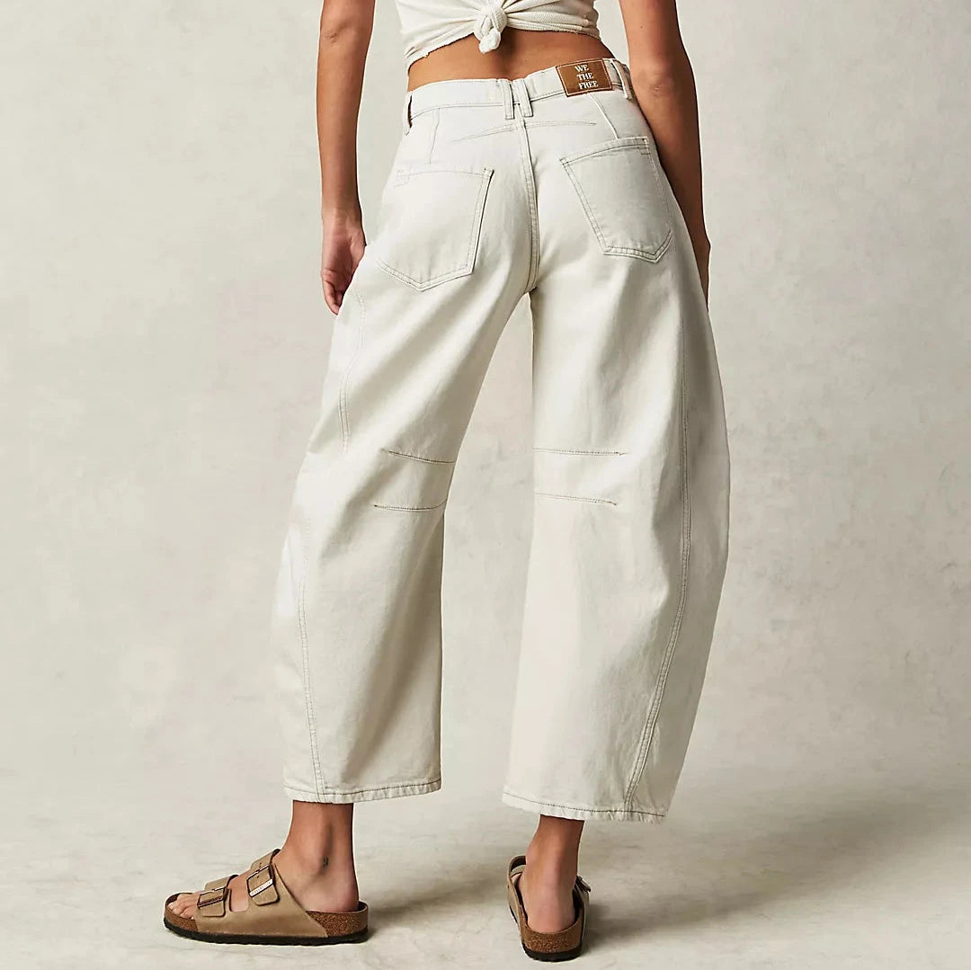 Free People We The Free Good Luck Mid-Rise Barrel Jeans