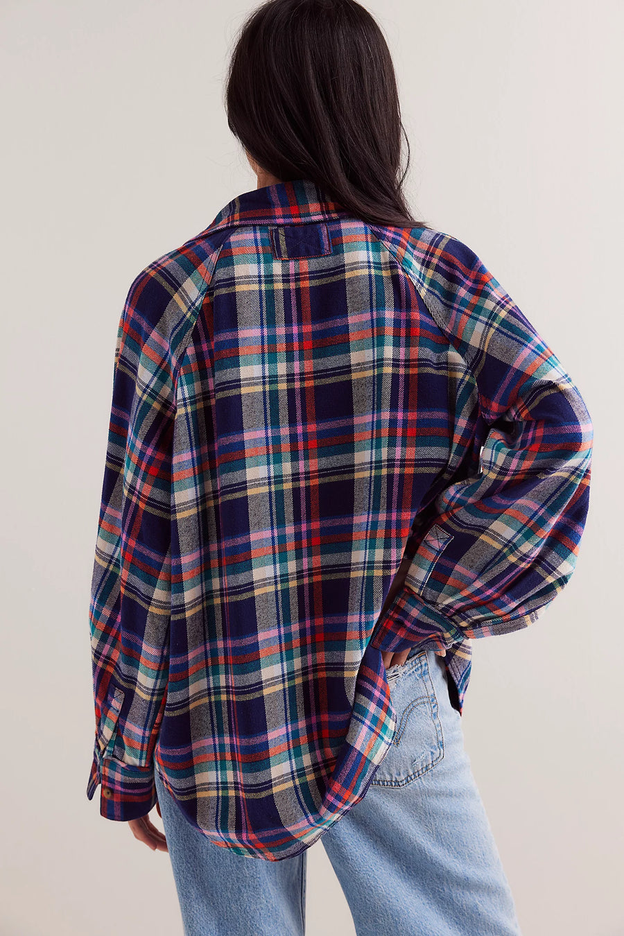 Free People We The Free Girl Meets Boy Plaid Shirt