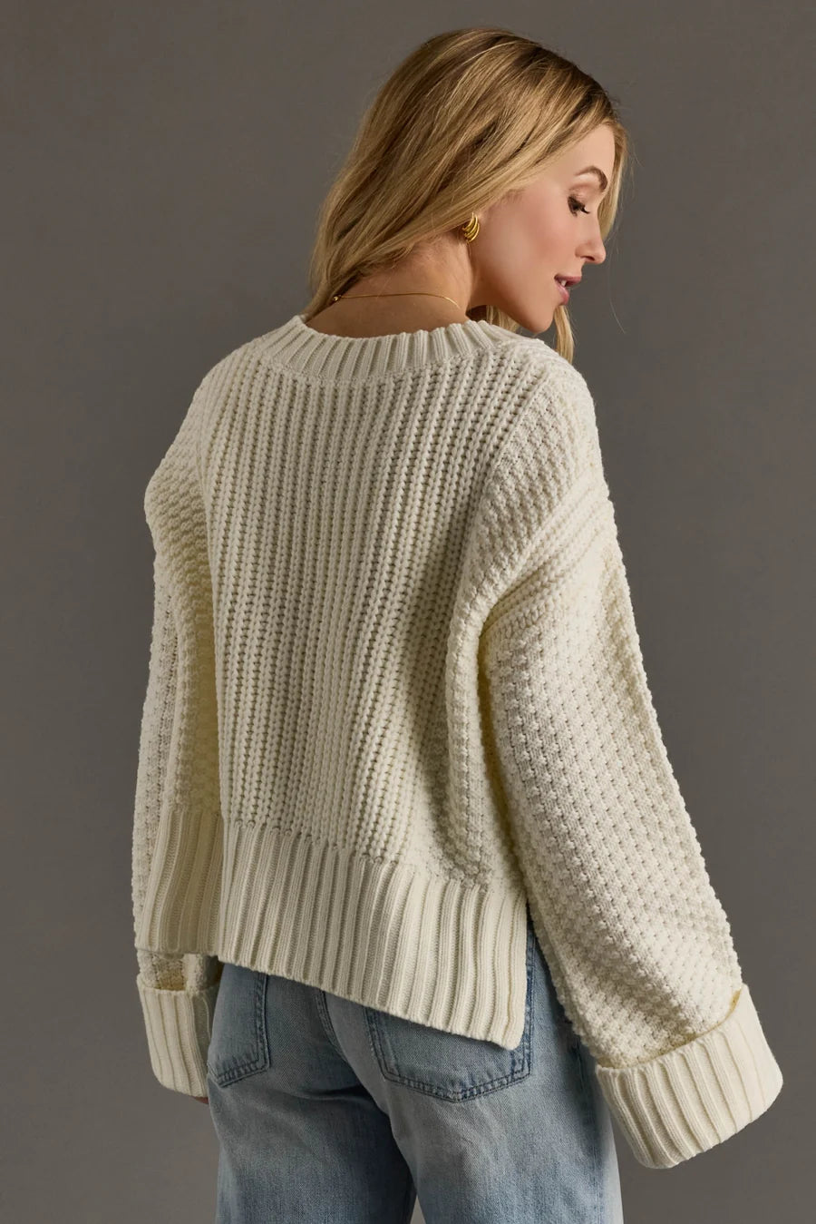 Cropped Button Up Cardigan