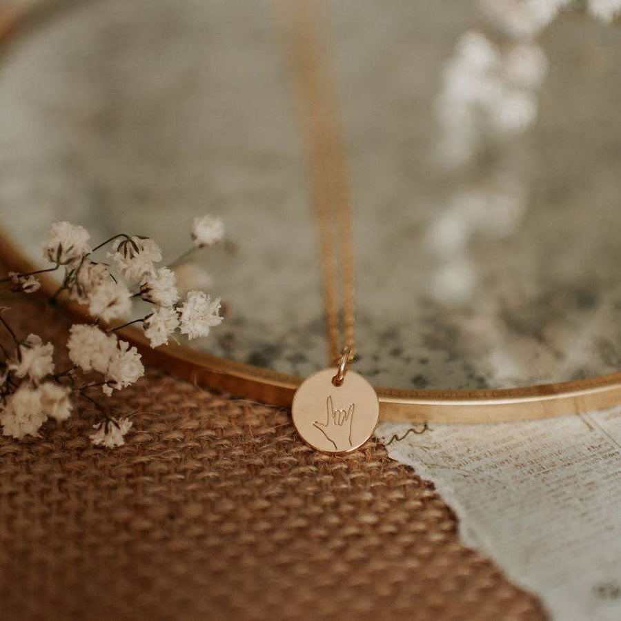 Mauve Jewelry I Love You Necklace