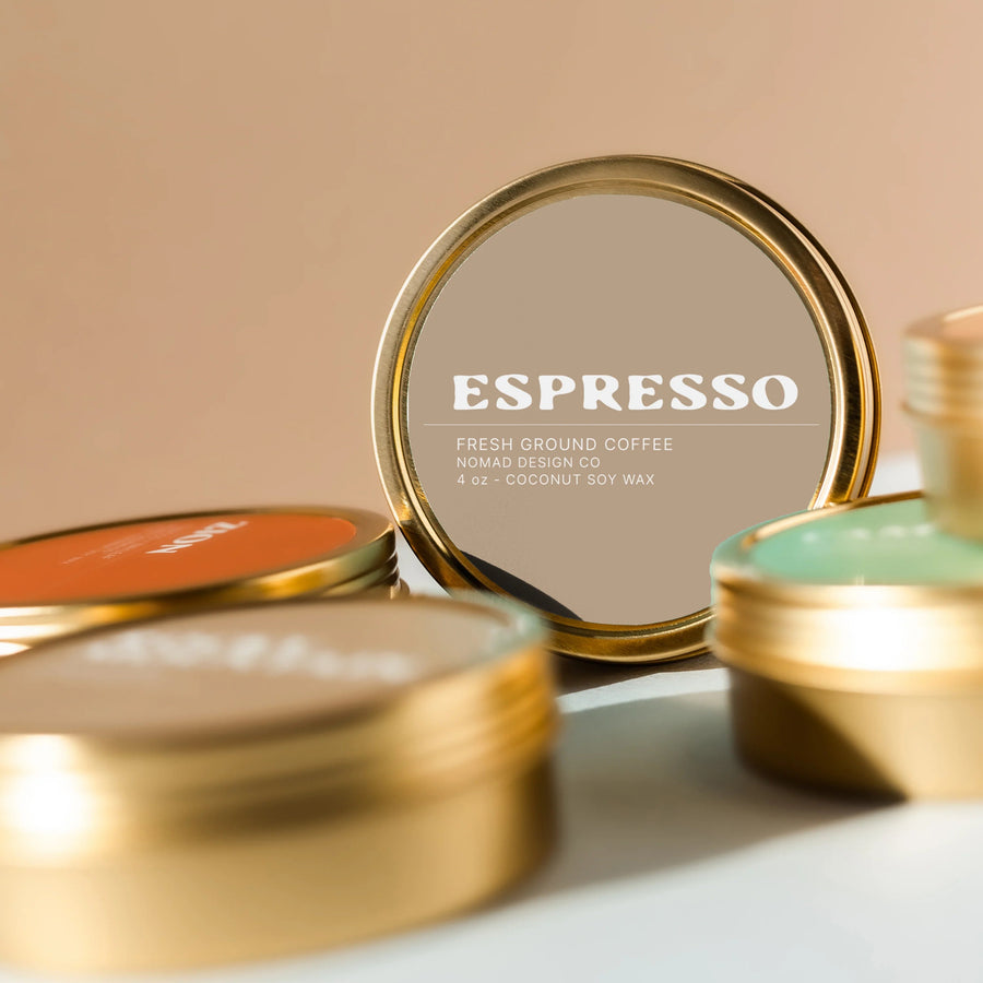 Espresso Travel Tin Candle